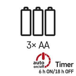 Emos D3FW01 LED 2,4m/100LED/beltéri/3xAA/időzítős/meleg fehér nano karácsonyi LED fényfüzér