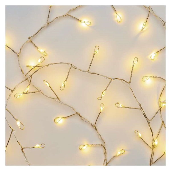 Emos D3FW01 LED 2,4m/100LED/beltéri/3xAA/időzítős/meleg fehér nano karácsonyi LED fényfüzér