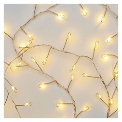 Emos D3FW01 LED 2,4m/100LED/beltéri/3xAA/időzítős/meleg fehér nano karácsonyi LED fényfüzér