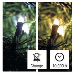 Emos D4AL05 10m/100LED/kül-beltéri/2 az 1-ben meleg/hideg fehér karácsonyi LED fényfüzér