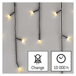 Emos D4CW01 3,6m/200LED/kül-beltéri/meleg fehér/jégcsap karácsonyi LED fényfüggöny
