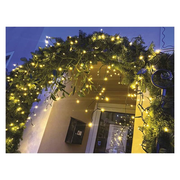 Emos D4CW01 3,6m/200LED/kül-beltéri/meleg fehér/jégcsap karácsonyi LED fényfüggöny