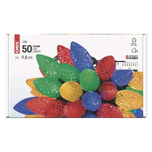 Emos D5ZM01 9,8m/50LED/multicolor/többfunkciós karácsonyi LED fényfüzér