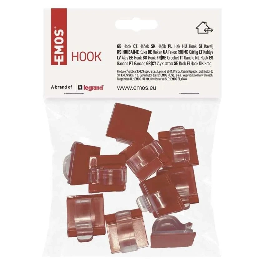 Emos DCH001 szimpla, beltéri karácsonyi öntapadó kampó (10db/csomag)