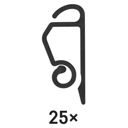 Emos DCH003 kültéri és beltéri karácsonyi füzér akasztó horog (25db/csomag)