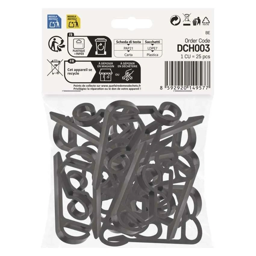 Emos DCH003 kültéri és beltéri karácsonyi füzér akasztó horog (25db/csomag)