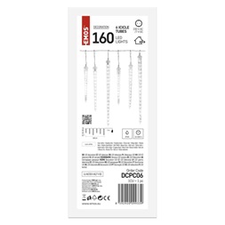 Emos DCPC06 3,6m/160LED/kül-beltéri/hideg fehér/jégcsapok karácsonyi LED girland
