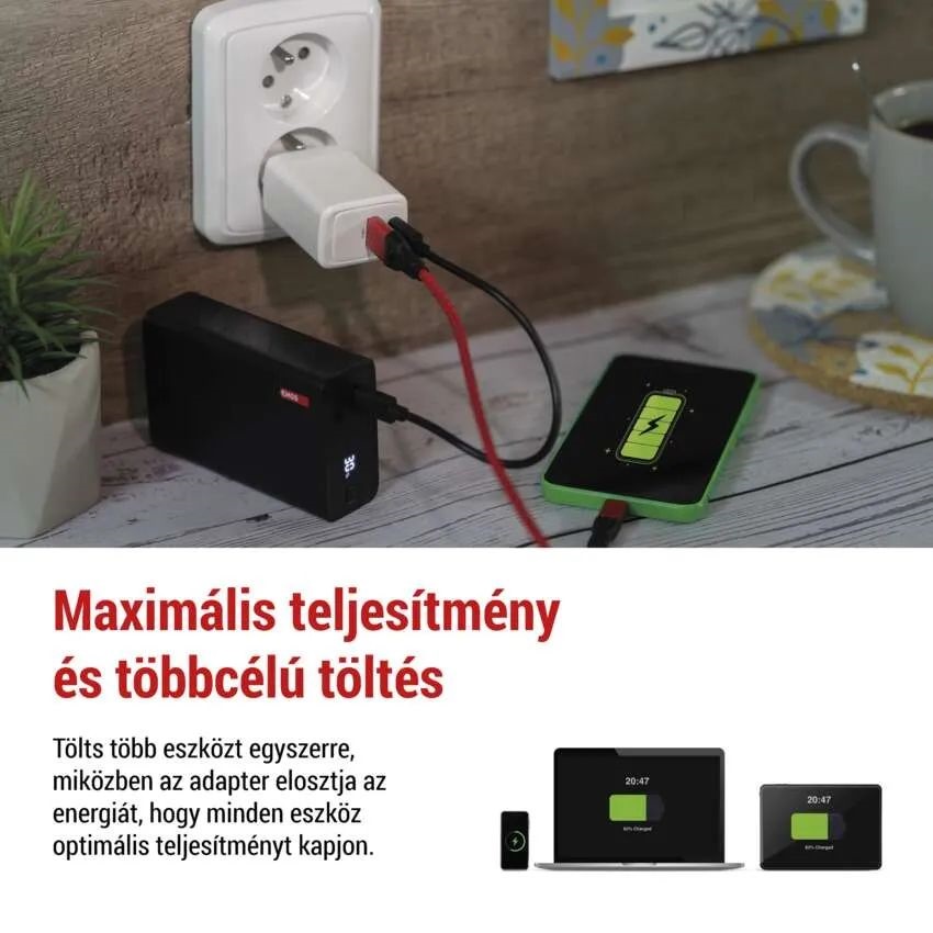 Emos GaN PD 45 W max. univerzális USB töltő