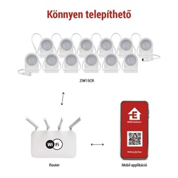 Emos GoSmart 255 cm-es lánc, 12 rész, 7 W, RGBIC+CCT, dimmelhető, WiFi LED reflektor