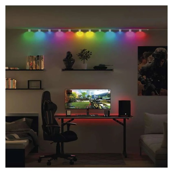 Emos GoSmart 85 cm-es lánc, 4 rész, 7 W, RGBIC+CCT, dimmelhető, WiFi LED reflektor