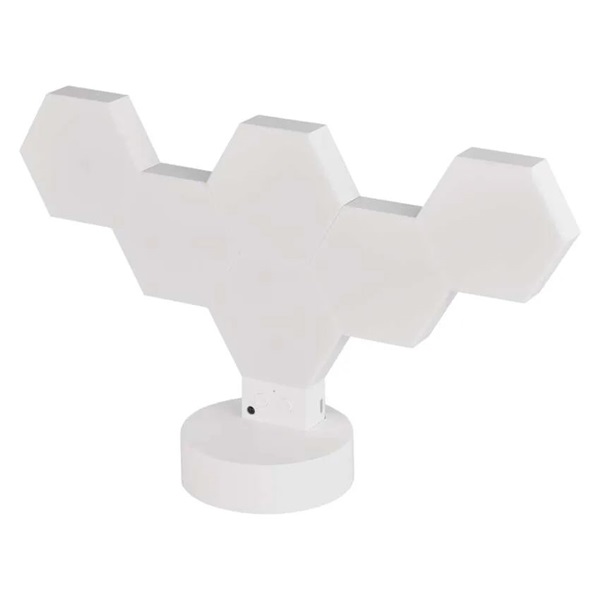 Emos GoSmart Hexagon fehér, 6 részből álló, RGBIC dimmelhető, WiFi LED asztali lámpa