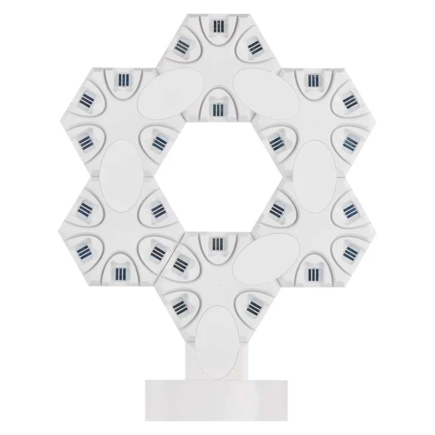 Emos GoSmart Hexagon fehér, 6 részből álló, RGBIC dimmelhető, WiFi LED asztali lámpa