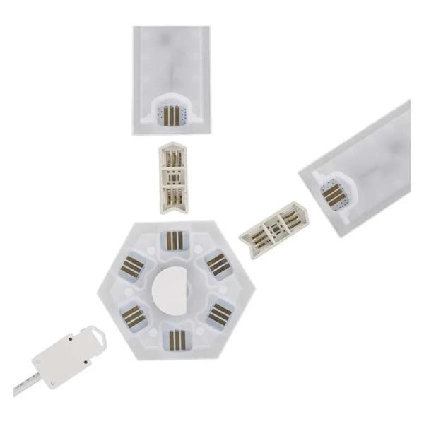 Emos GoSmart Lines fehér, 9 részből álló, 34 W, RGBIC dimmelhető, WiFi LED lámpa