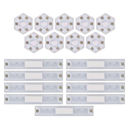Emos GoSmart Lines fehér, 9 részből álló, 34 W, RGBIC dimmelhető, WiFi LED lámpa