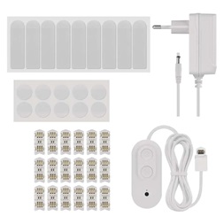 Emos GoSmart Lines fekete, 9 részből álló, 34 W, RGBIC dimmelhető, WiFi LED lámpa