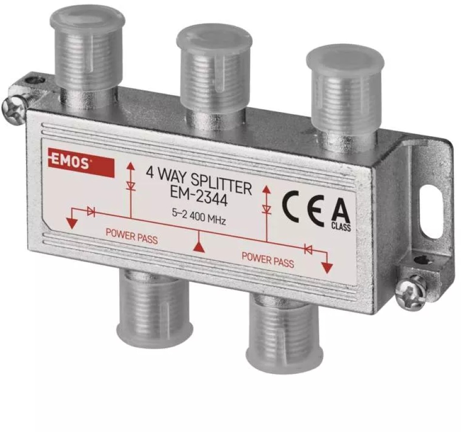 Emos EM2344 4-es F csatlakozós antenna elosztó