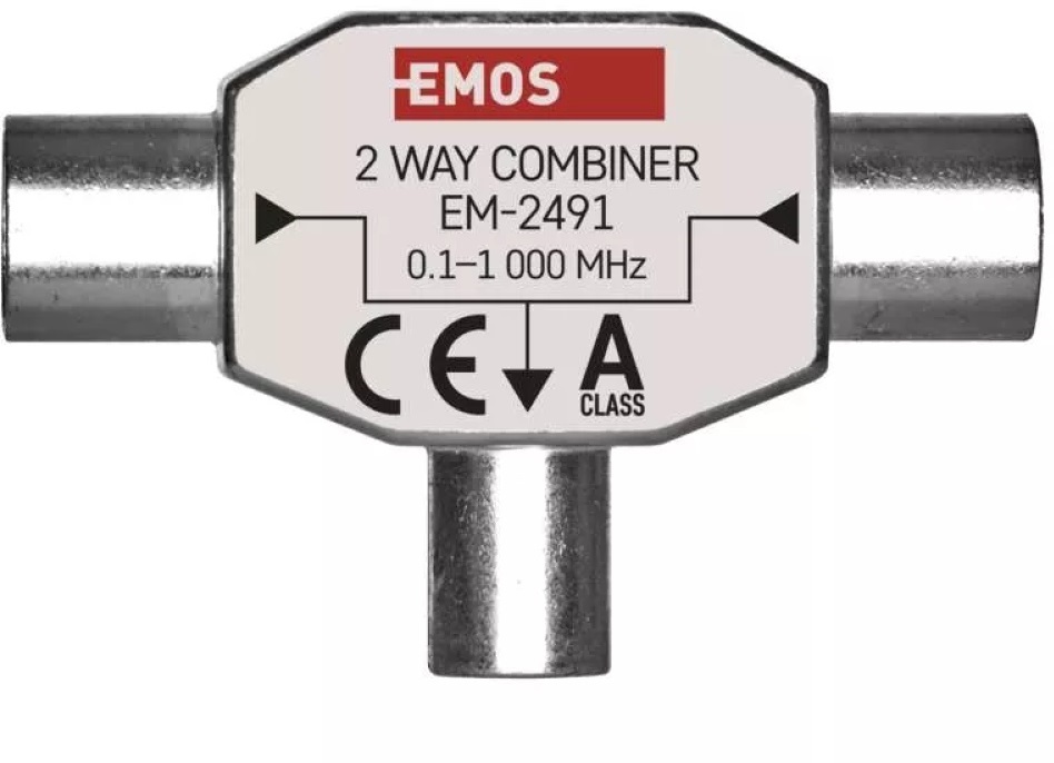 Emos J0197 EU 2491/D193 ferrites háromágú antenna közösítő