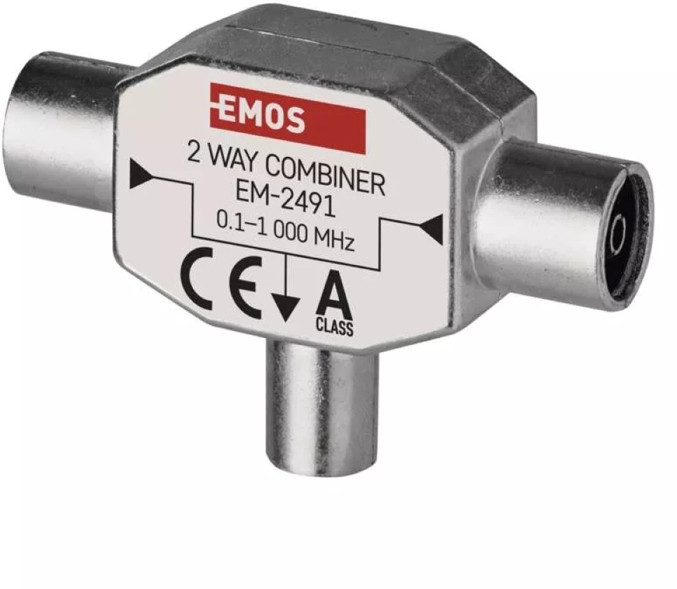 Emos J0197 EU 2491/D193 ferrites háromágú antenna közösítő