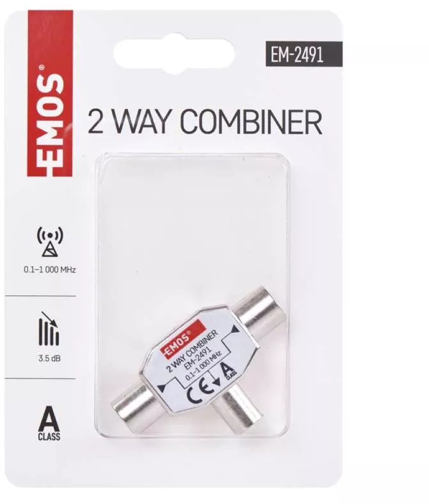 Emos J0197 EU 2491/D193 ferrites háromágú antenna közösítő