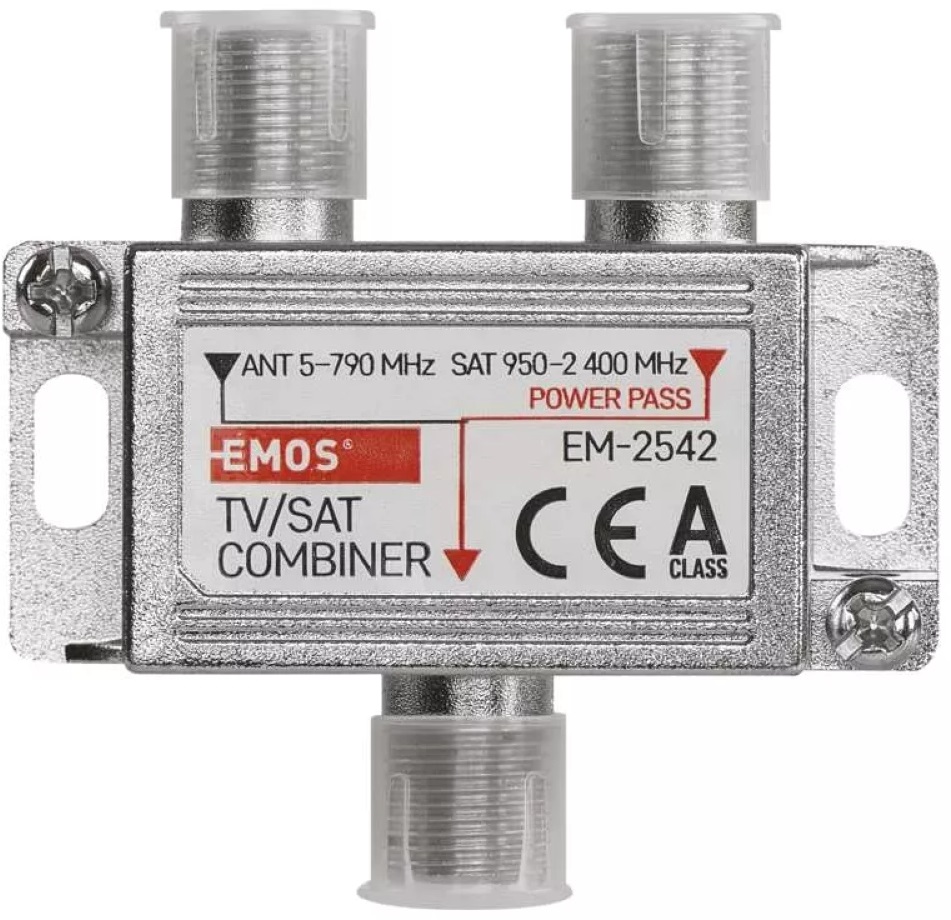 Emos J0198 EU 2491/D193 Tv/Sat háromágú antenna közösítő