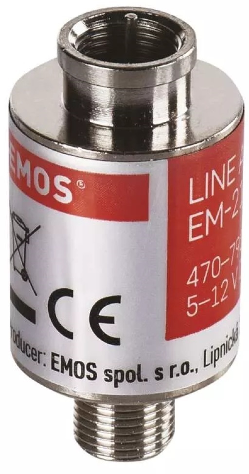 Emos J5709 DVB-T/T2 20dB antenna előerősítő