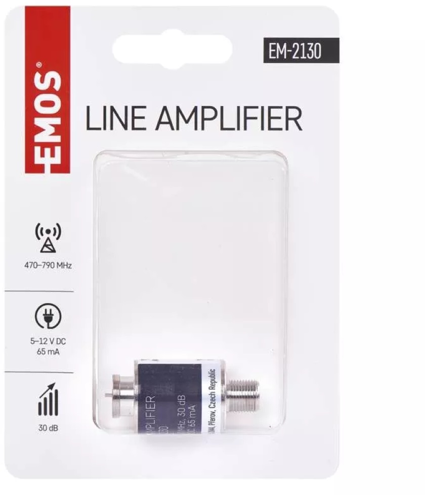 Emos J5710 DVB-T/T2 30dB antenna előerősítő