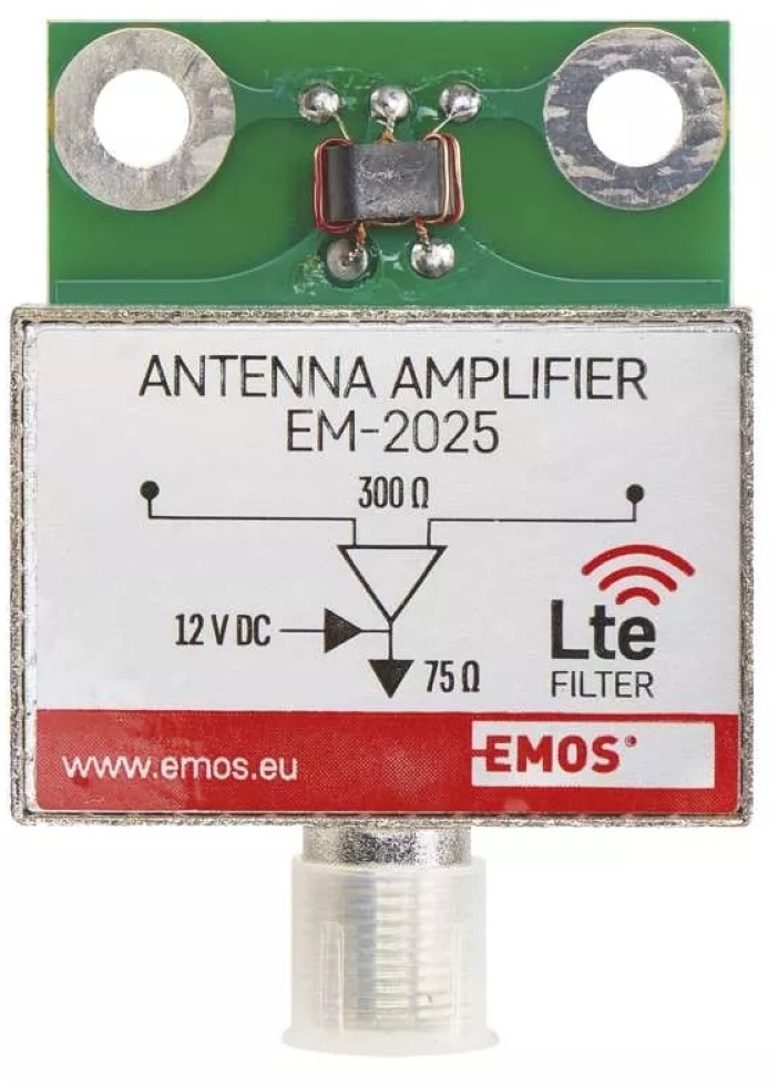 Emos J5802 25dB VHF/UHF antenna előerősítő
