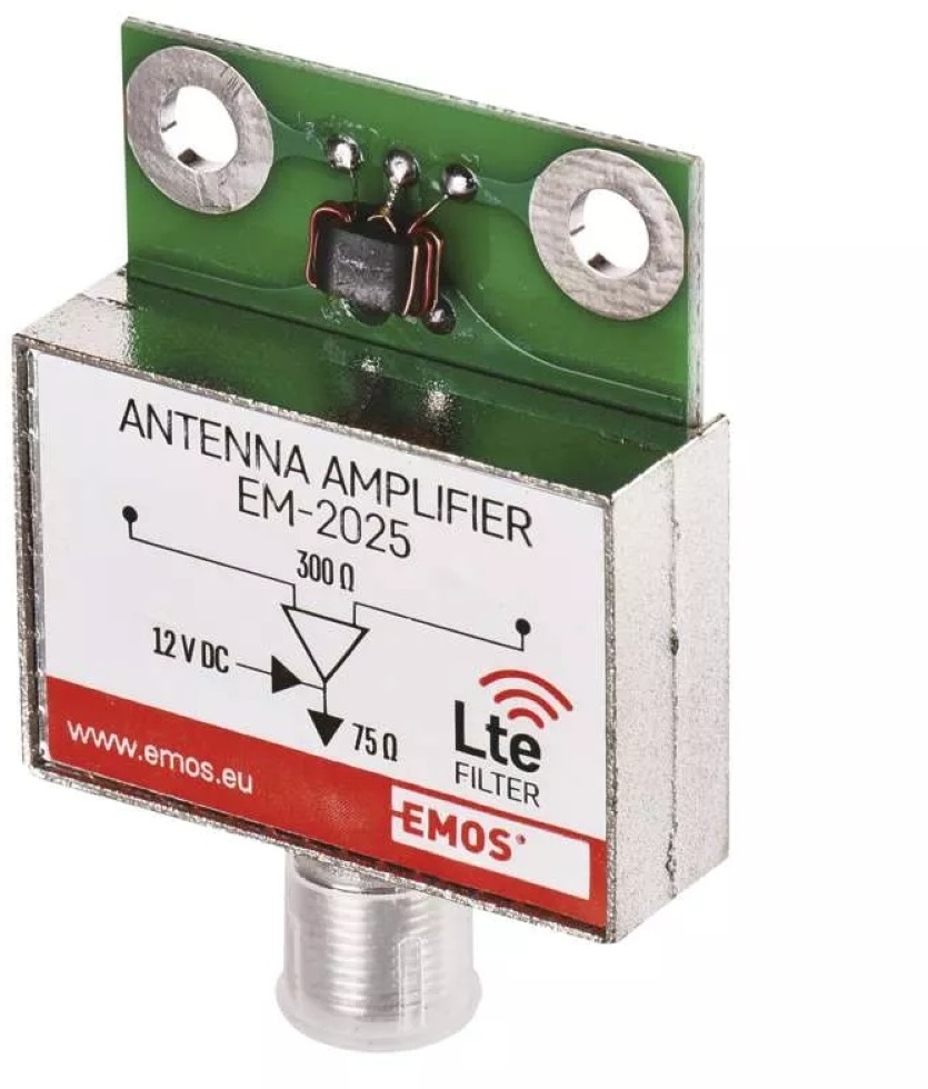 Emos J5802 25dB VHF/UHF antenna előerősítő