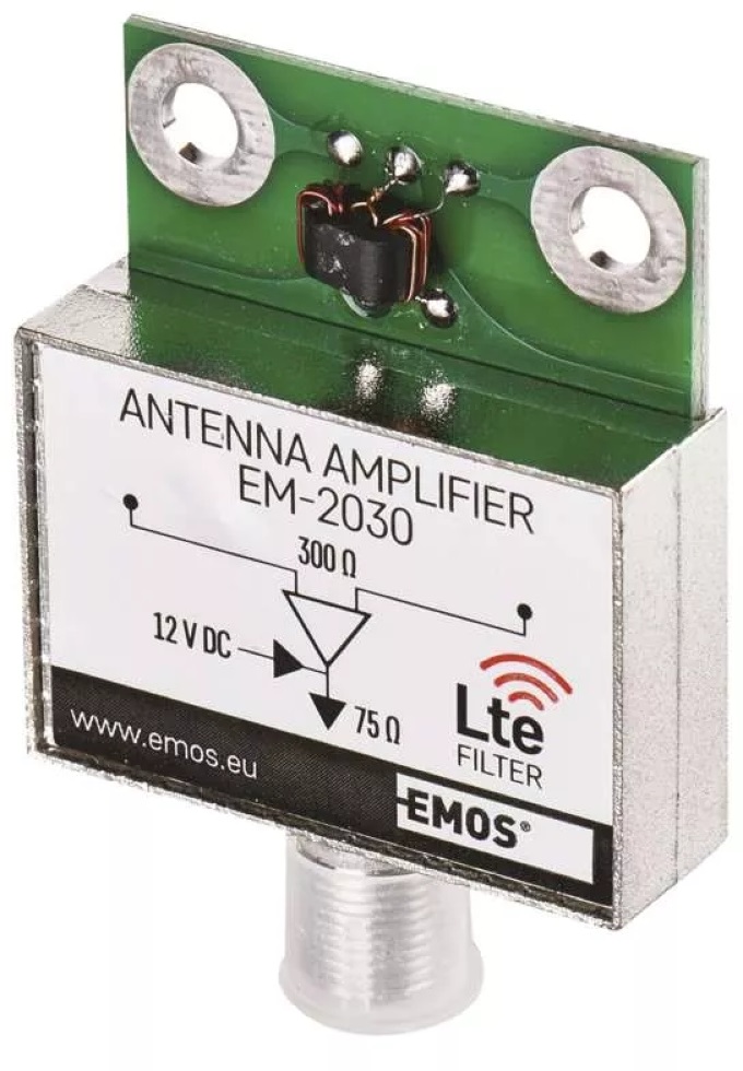 Emos J5803 30dB VHF/UHF antenna előerősítő