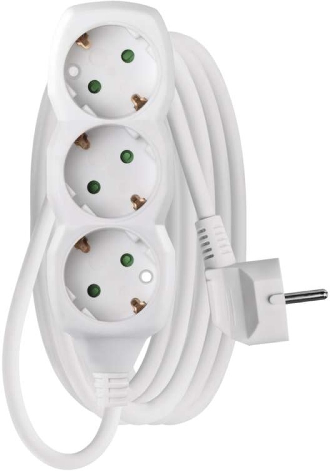Emos P0323R 3 aljzat 3méter 1,5mm2 fehér hosszabbító