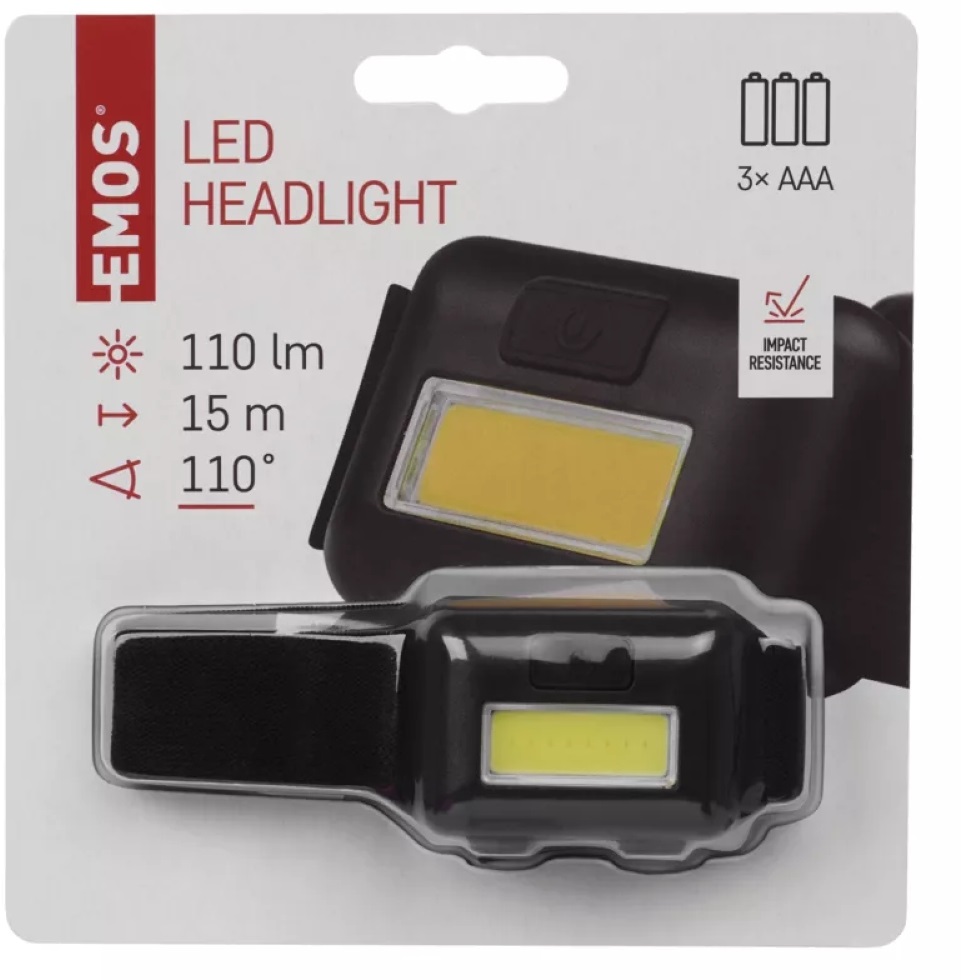 Emos P3537 COB LED 110lm fejlámpa