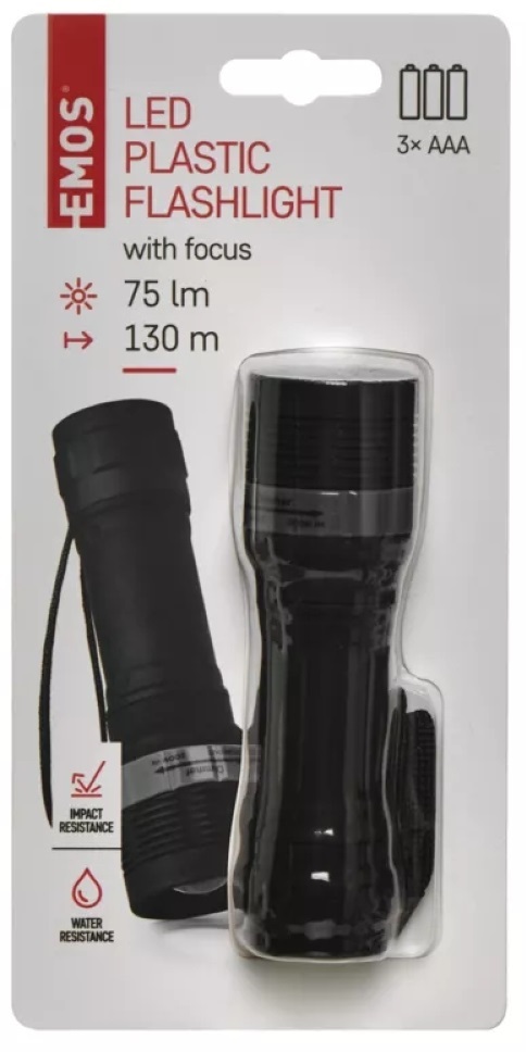 Emos P4702 3W 75lm 3xAAA fókuszálható LED elemlámpa