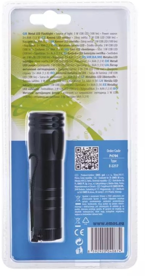 Emos P4704 COB LED 3W 100lm 3xAAA elemlámpa