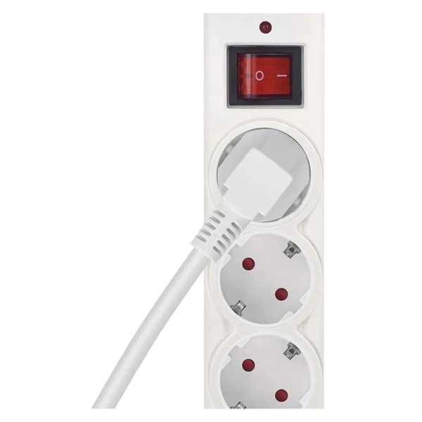 Emos P54215 1,5m 380J SCHUKO 6 csatlakozós fehér túlfeszültség védett elosztó
