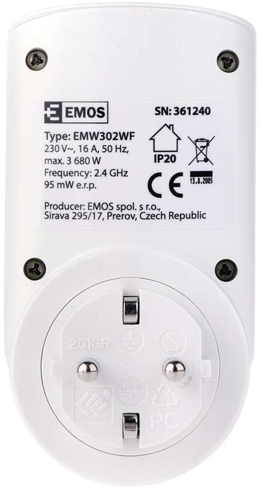 Emos P5530 WiFi-s idözítős aljzat