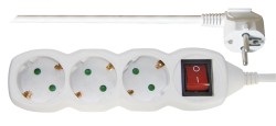 Emos P1321 3 aljzat 1,5méter 1mm2 kapcsolós fehér elosztó