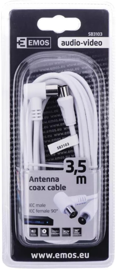 Emos SB3103 3,5 90° antenna koax kábel