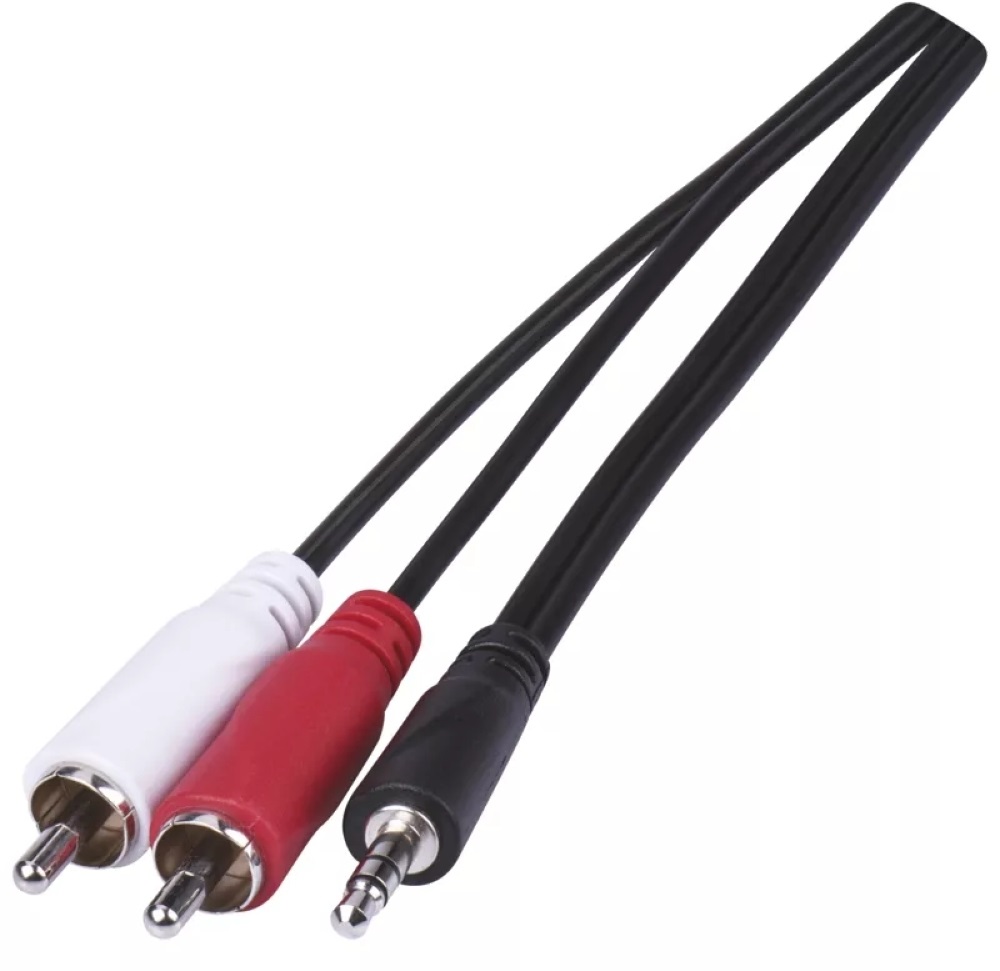 Emos SB5303 3m 3,5mm Jack apa - 2xRCA apa kábel