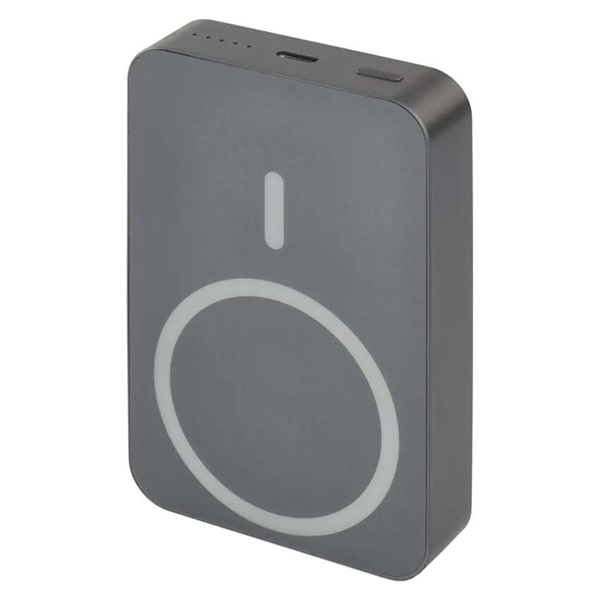 Emos WI 1046, 10 000 mAh, 20 W+Wireless, szürke powerbank