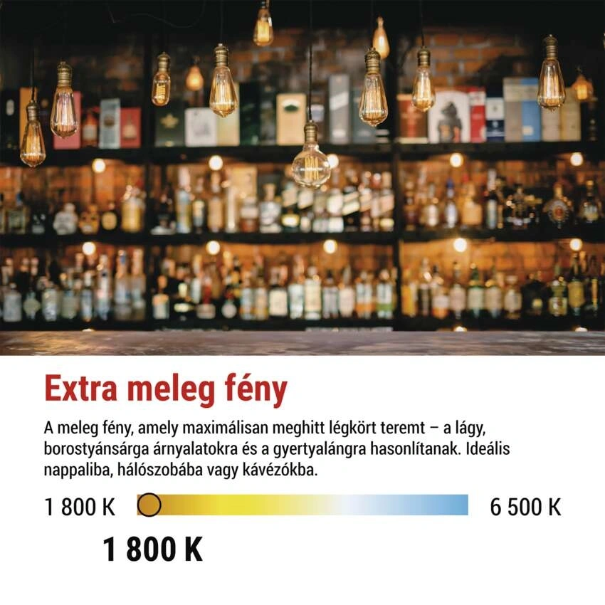 Emos Z52311 LED DECO "SMOKED" G95 4.5W 19W 180lm E27 izzó