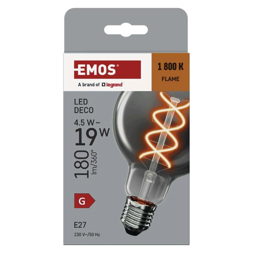Emos Z52311 LED DECO "SMOKED" G95 4.5W 19W 180lm E27 izzó
