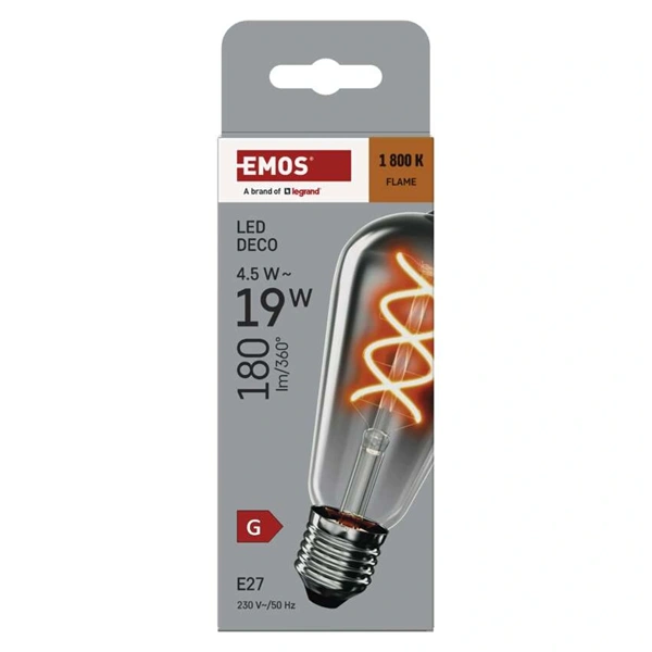 Emos Z57311 LED DECO "SMOKED" ST64 4.5W 19W 180lm E27 izzó