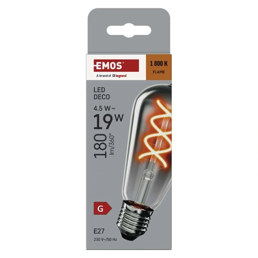 Emos Z57311 LED DECO "SMOKED" ST64 4.5W 19W 180lm E27 izzó
