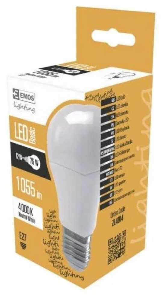 Emos ZL4014 Basic A60 12W 1055lm E27 természetes fehér LED izzó