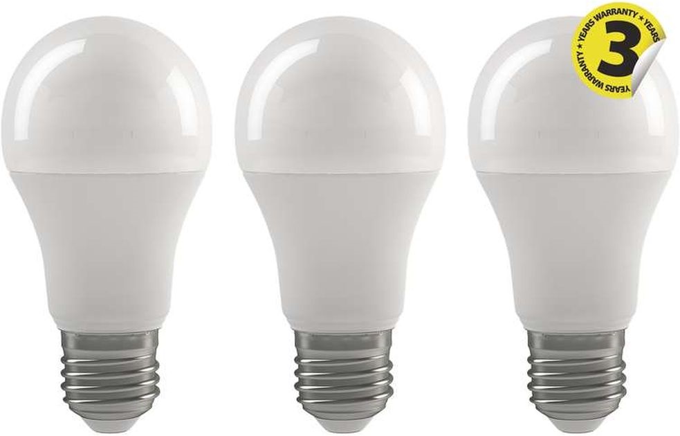 Emos ZQ5140.3 CLASSIC A60 9W E27 806 lumen meleg fehér LED izzó 3db/csomag
