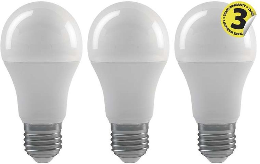 Emos ZQ5141.3 CLASSIC A60 9W E27 806 lumen természetes fehér LED izzó 3db/csomag