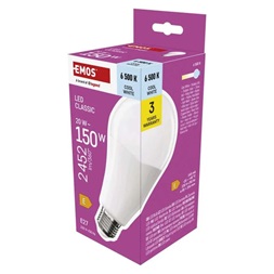 Emos ZQ5E84 A80 E27/20 W (150 W)/2452 lm/hideg fehér classic LED izzó