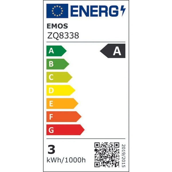 Emos ZQ8338 MR16 A clasS/ GU10/3 W (40 W)/535 lm/természetes fehér classic LED izzó
