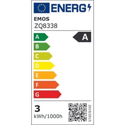 Emos ZQ8338 MR16 A clasS/ GU10/3 W (40 W)/535 lm/természetes fehér classic LED izzó