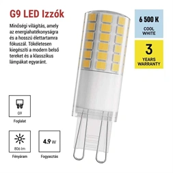 Emos ZQ9C44 classic JC 4,9W(60W)  806lumen G9 LED izzó